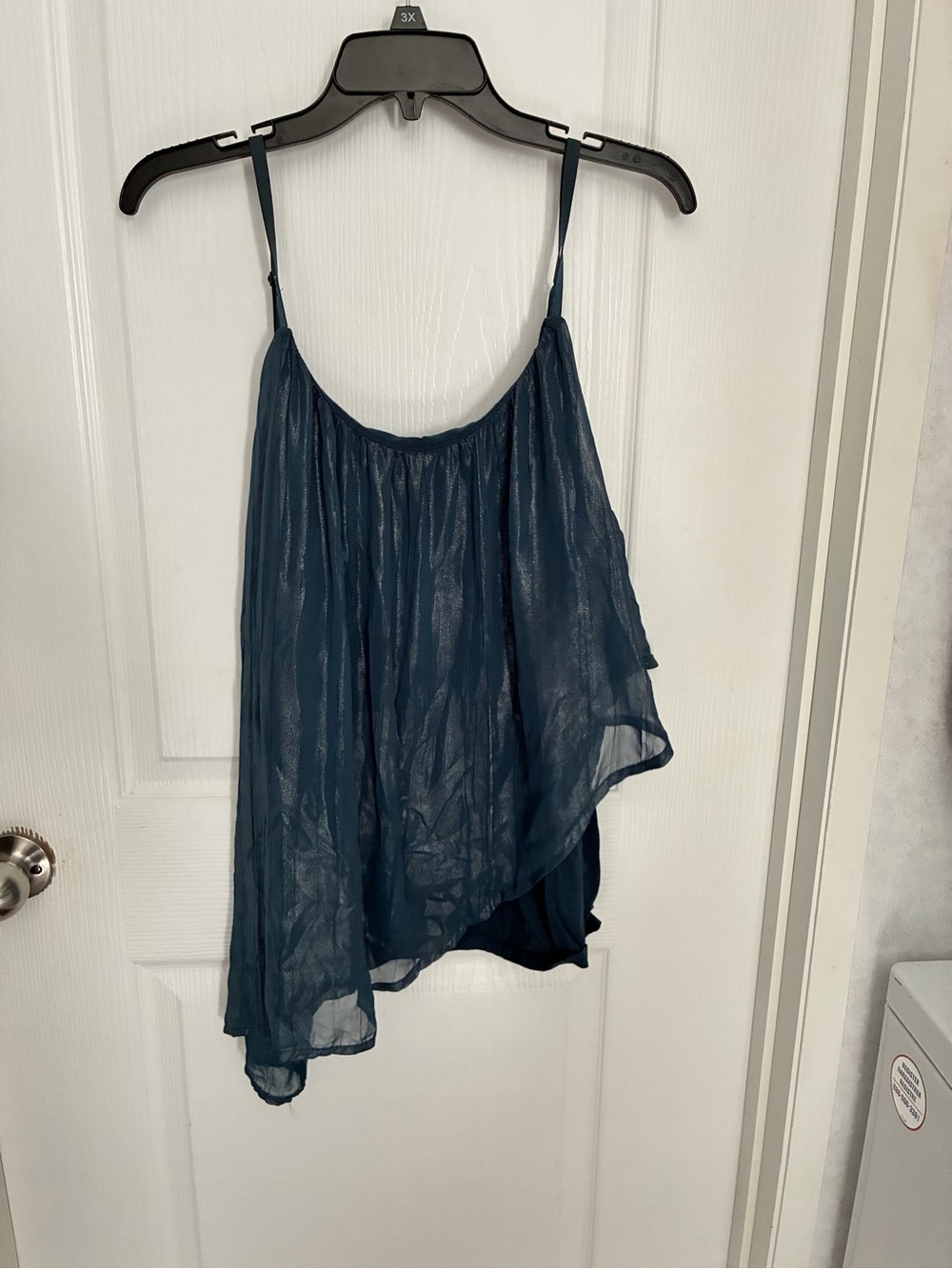 Lane Bryant Teal Asymmetric Chiffon Camisole